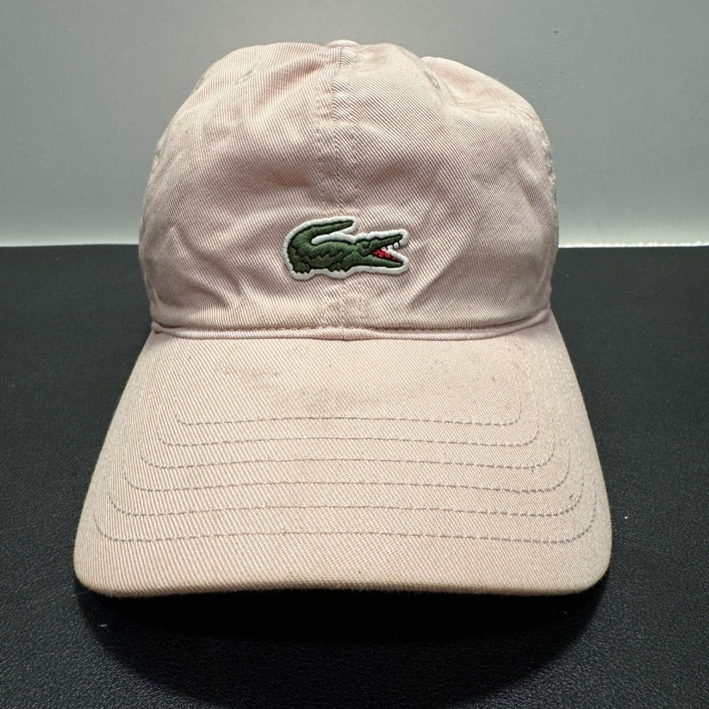 Lacoste Hat Cap Girls 8-15Y Pink 100% Cotton Logo Preppy Sporty Tennis Casual